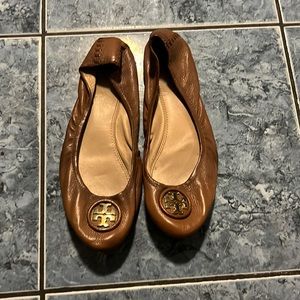 Tory Burch Brown Leather Flats